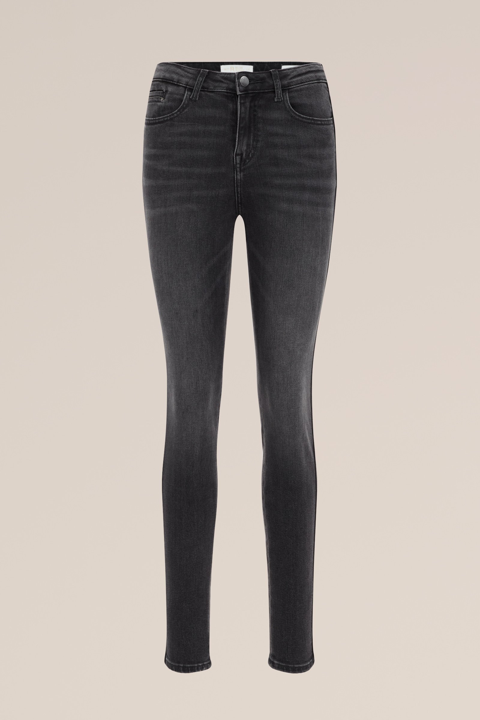 mid rise skinny jeans met stretch Blue Ridge Zwart