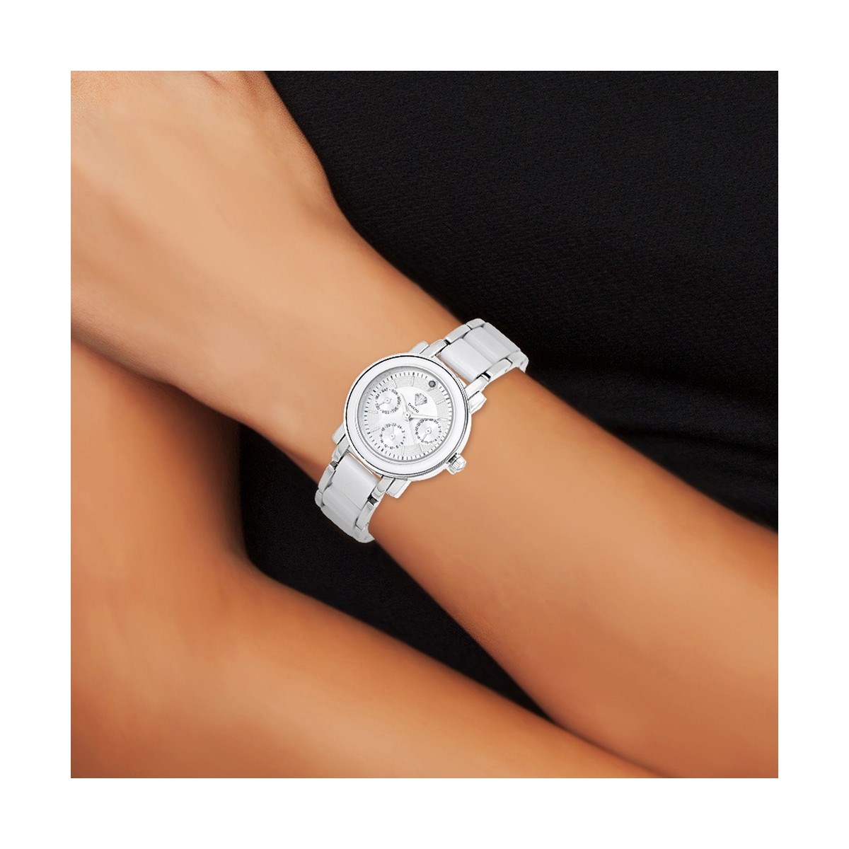 Montre Lila SC Crystal ornée d'un véritable diamant noir