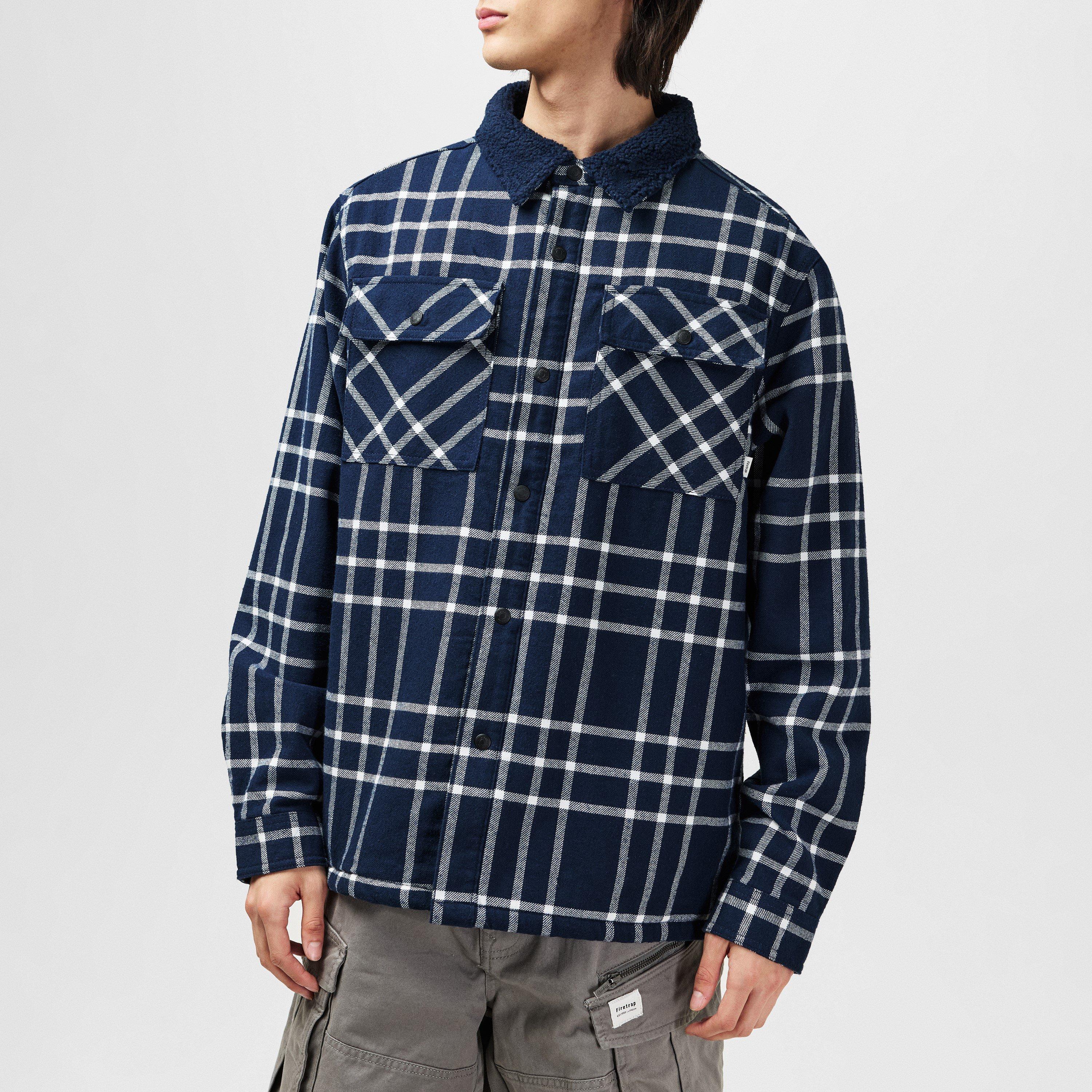 Firetrap Borg Check Overshirt Mens