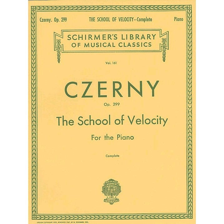G. Schirmer - Carl Czerny: The School of Velocity voor piano