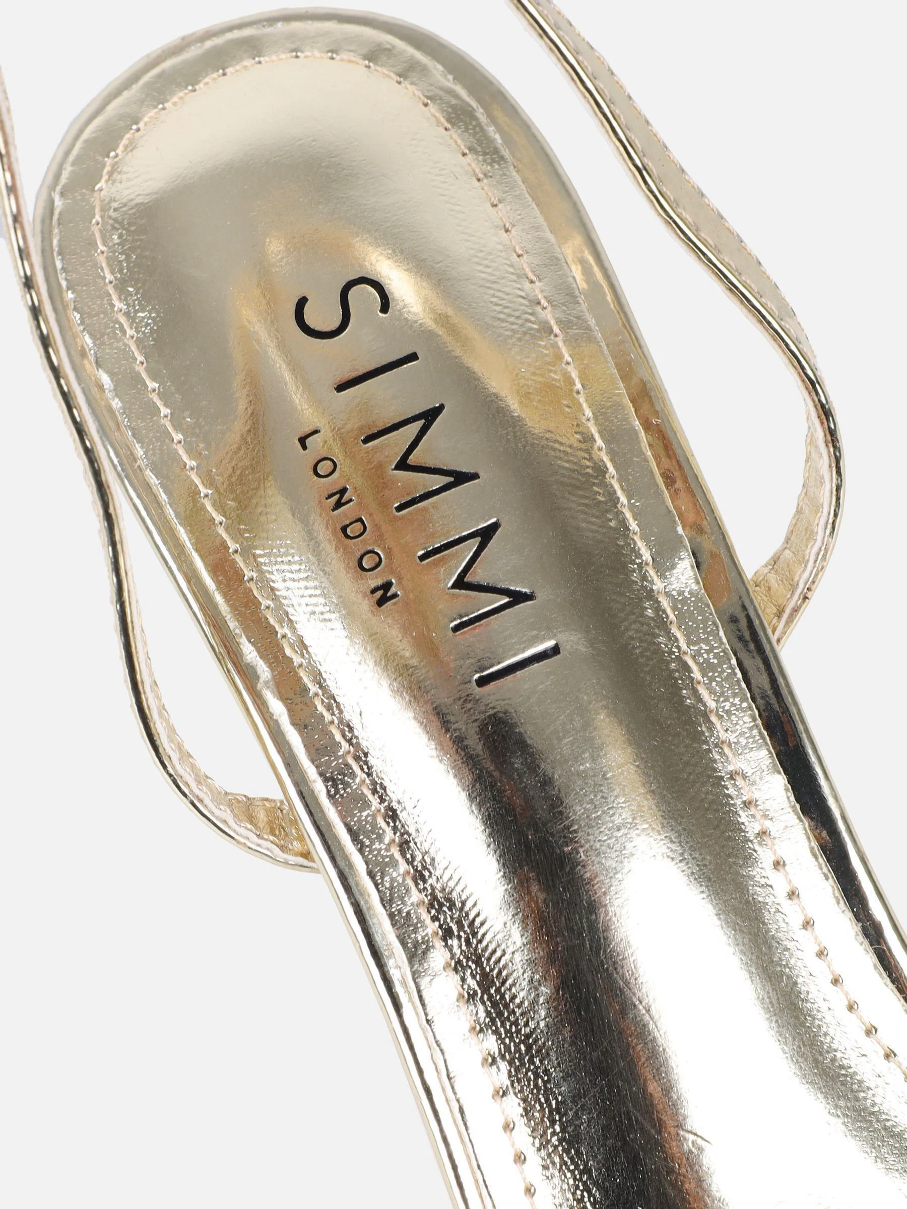 Goud - Simmi London Polly Flower Detail Heeled Sandals