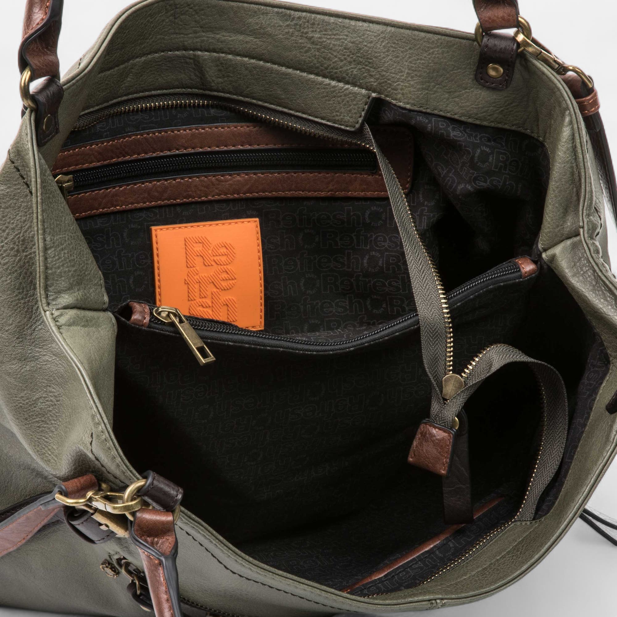 Sac de shopping kaki