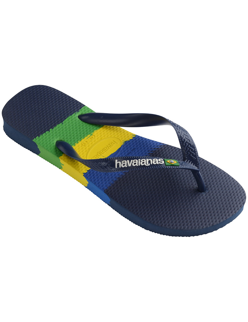 Brazil Tech Navy Blue Flip-Flops