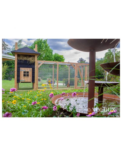 Voldux Hooiberg Tom Xl - Kippenhok - 411x125x225 cm Naturel Zwart