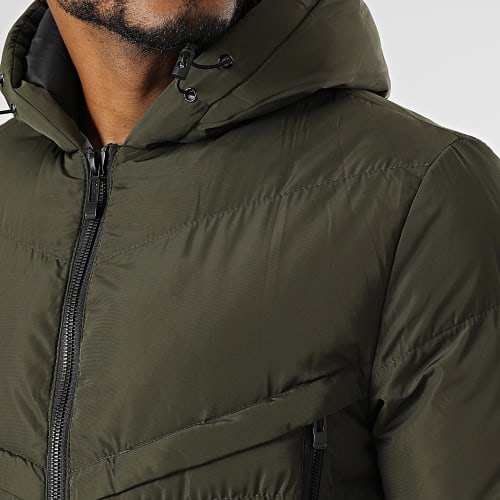 Doudoune Capuche Vert Kaki