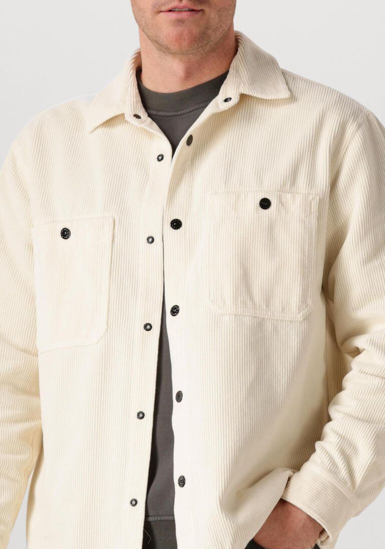 ecru stone island overshirt shirts