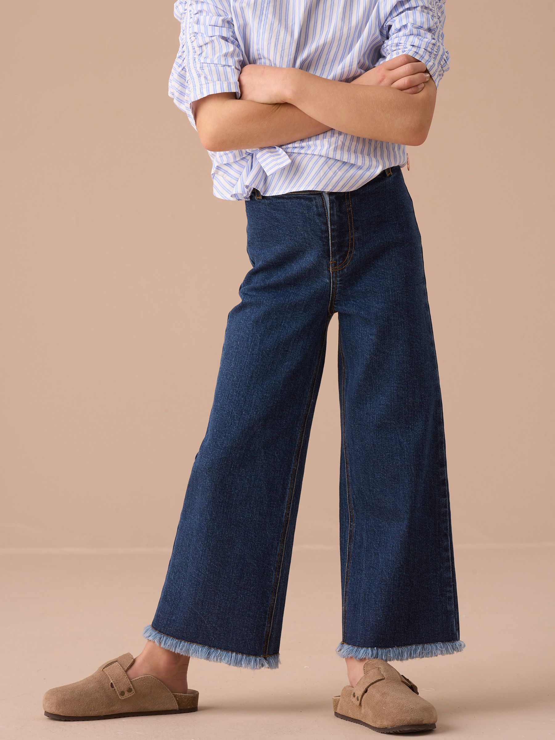 Angel & Rocket Paloma blauwe Cropped Jeans met hartzak
