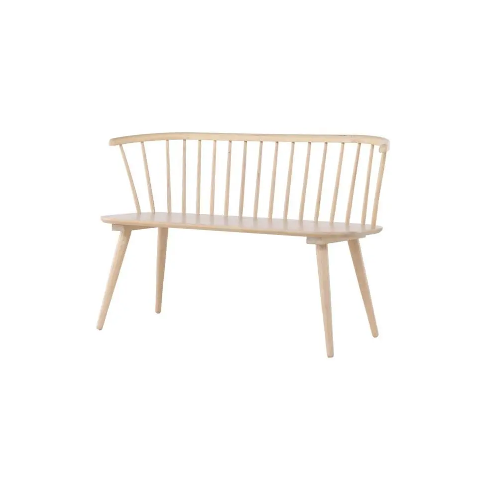 Svea - Rahimi eetkamerbank - 120 cm - naturel