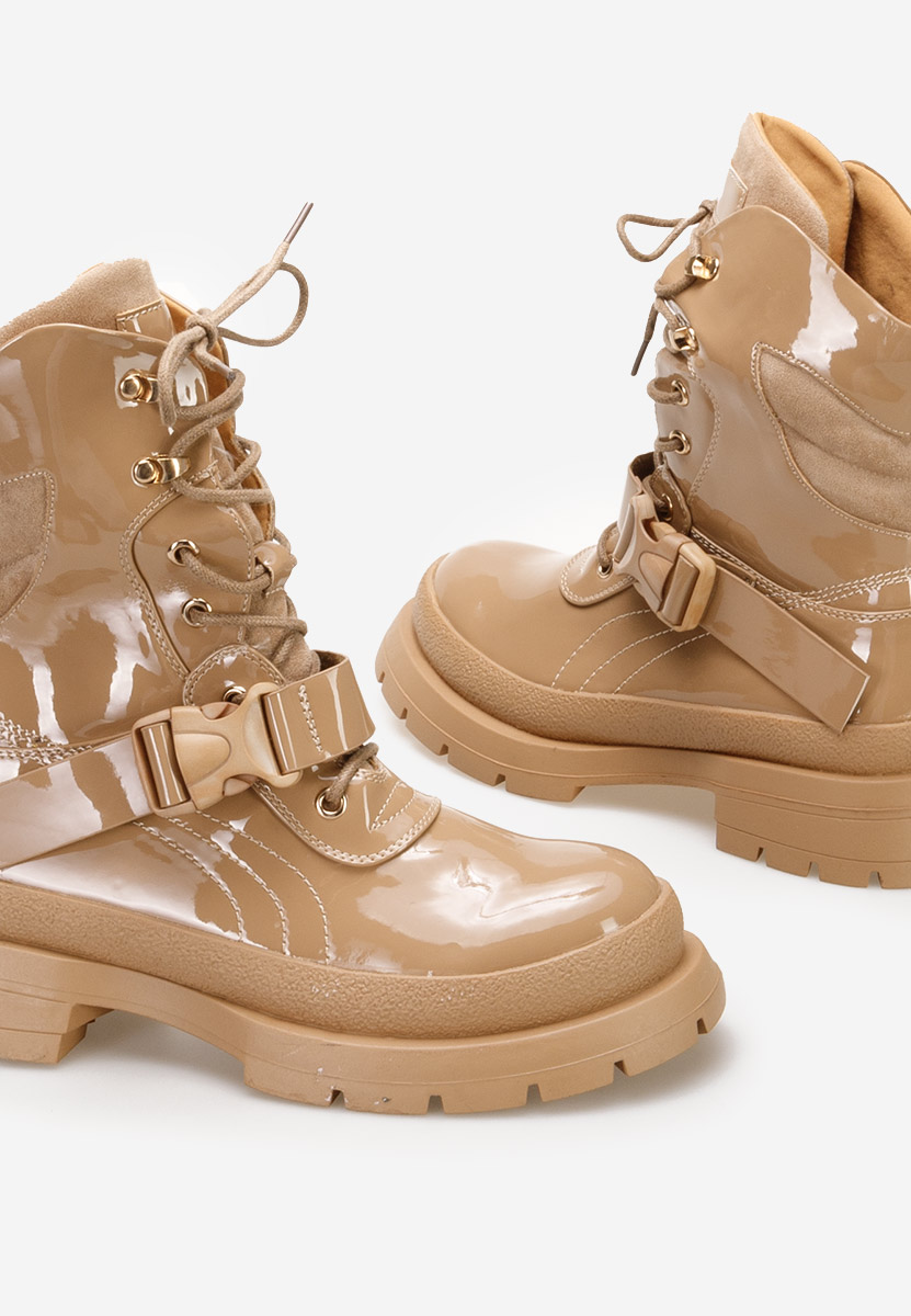 Bottines à plateforme kaki Zimora