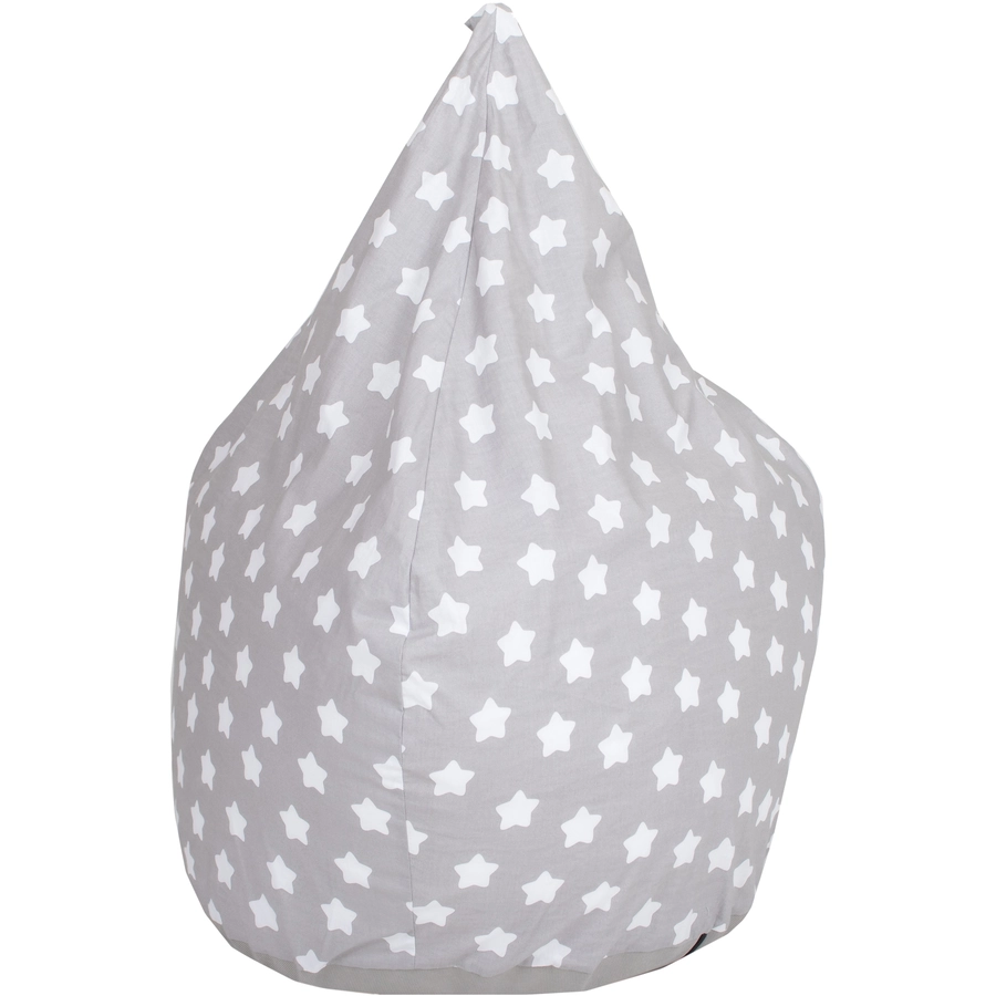 knorr toys® Kindersitzsack Drop - Grey white stars grau