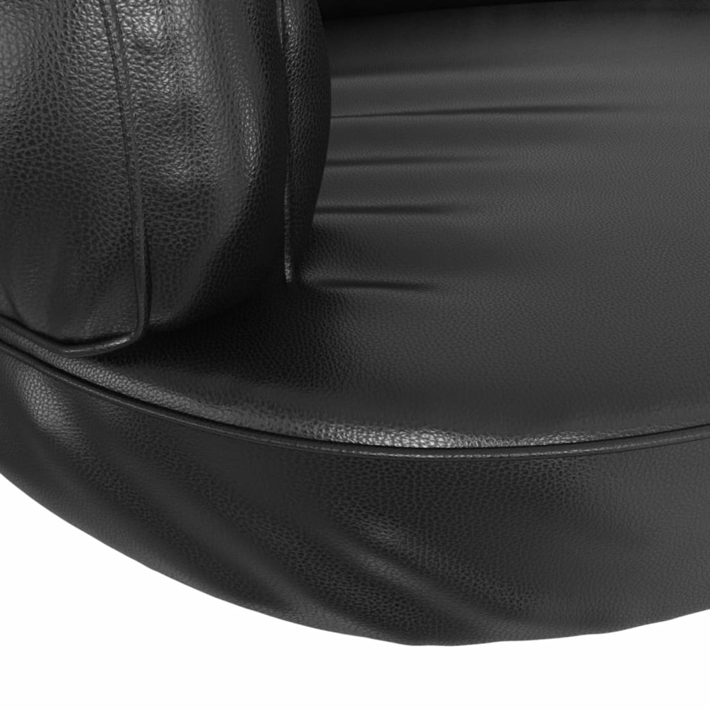 Lit pour chien ergonomique mousse noir 88x65 cm similicuir