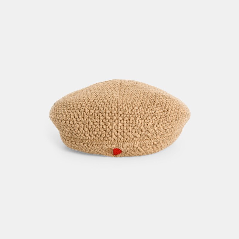 Béret maille tricot brillante blanc bébé fille Blanc