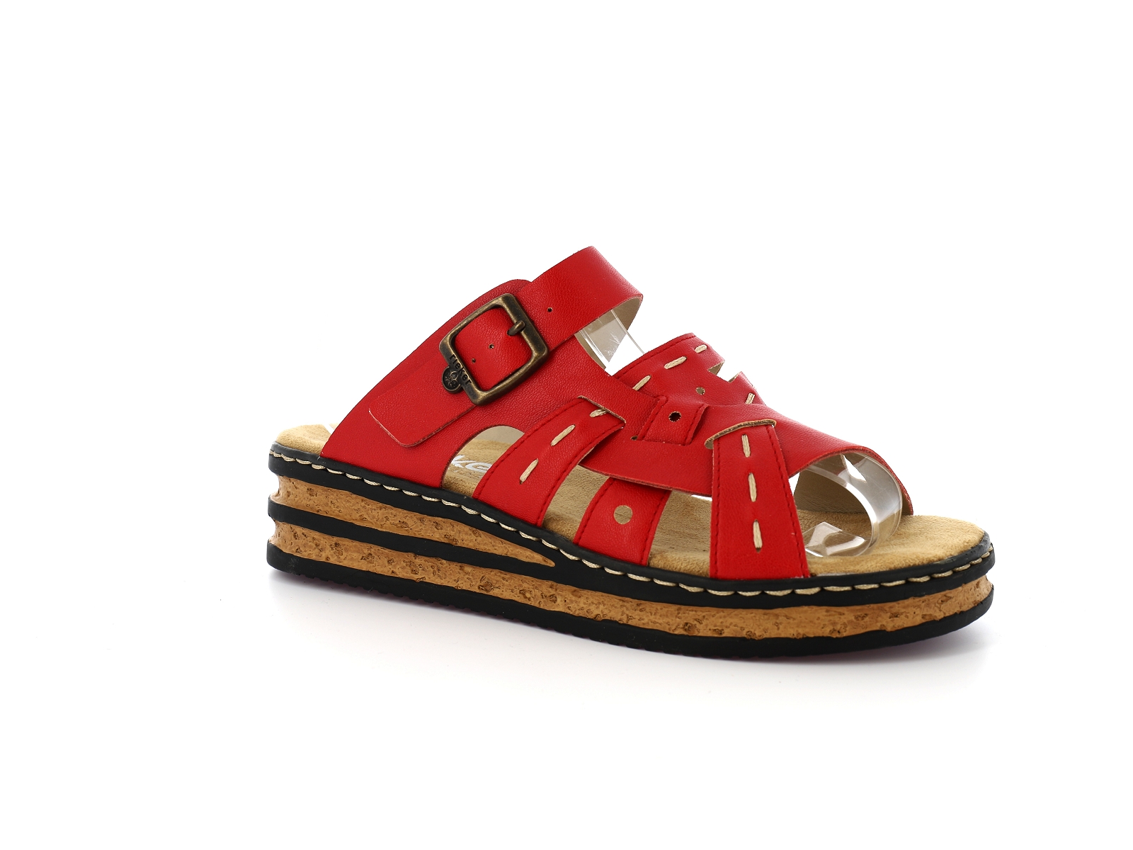 Rieker-62976 Synthétique Rouge