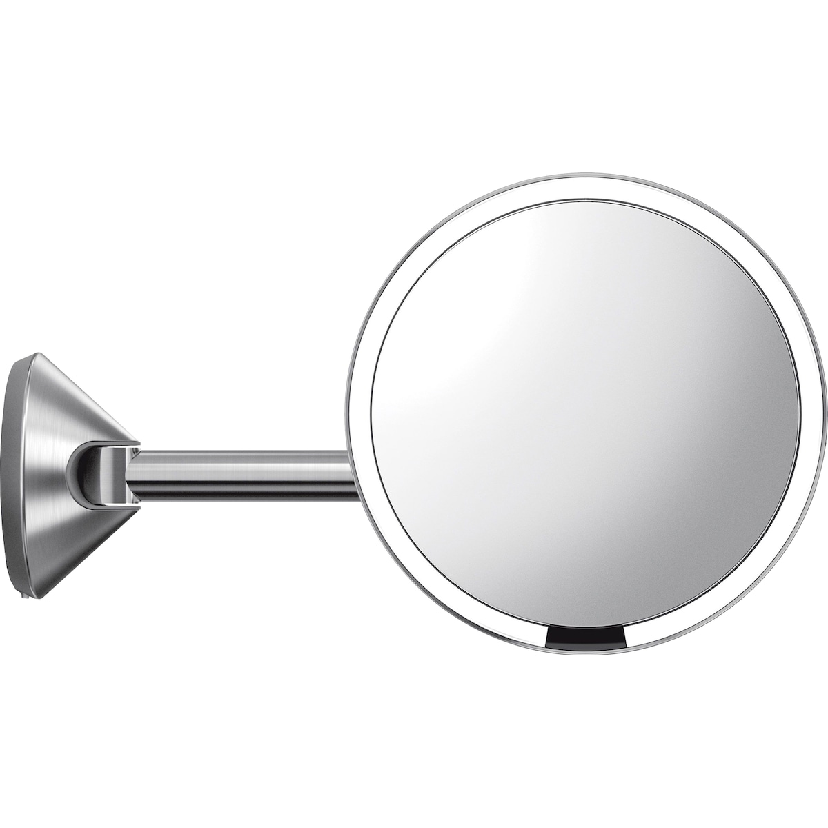 Simplehuman sensor smart sminkespeil med feste (børstet stål)
