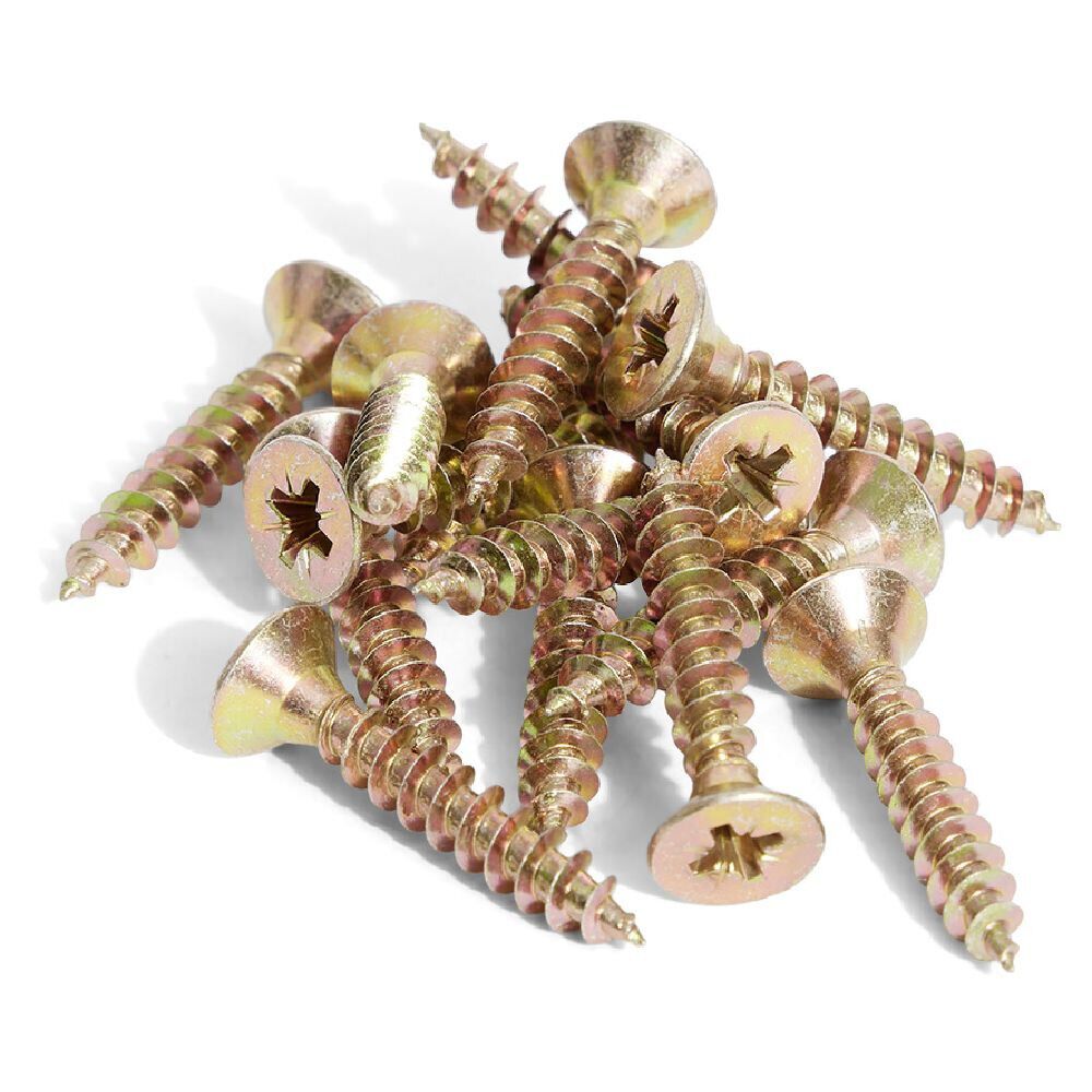 15 vis agglo tête fraisée acier bichromaté - 5x30 mm