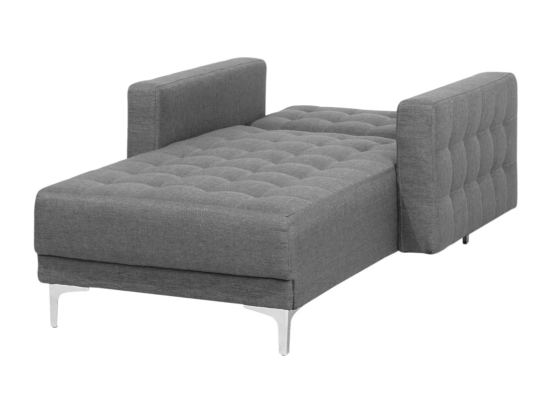 Chaise longue en tissu gris clair ABERDEEN