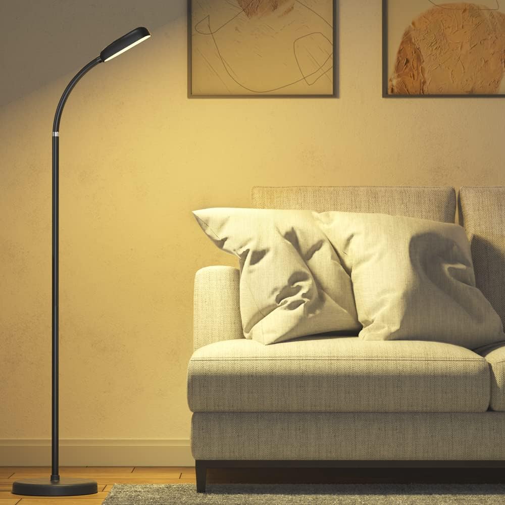 Lampadaire LED Contrôle Tactile Sur Pied noir Vendos85