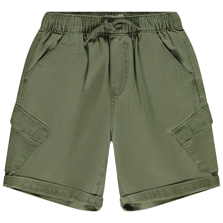 Bermuda cargo en twill pour garçon - Vert