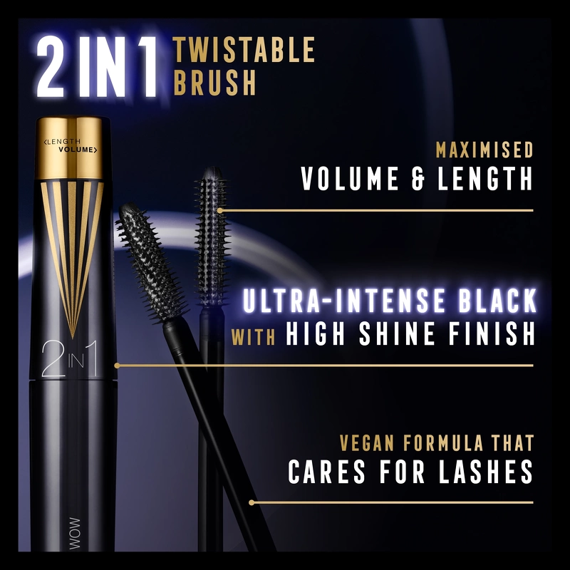 Max Factor Masterpiece 2-in-1 Lash WOW Mascara - Midnight Black