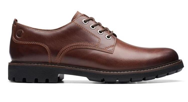 Clarks BATCOMBE TIE dark tan lea