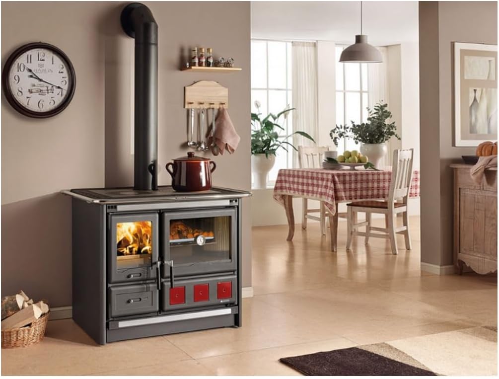La Nordica Holzherd | ROSA XXL.16 STEEL | 10,5 kW | Anthrazit-Schwarz
