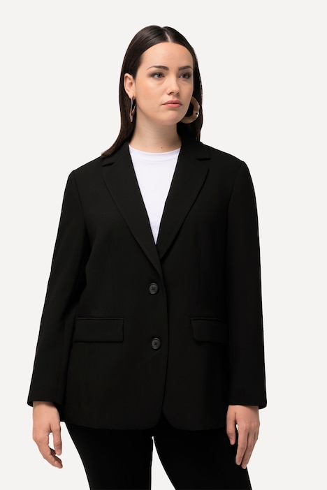 Blazer, Oversized, Reverskragen, Polyesterfutter
