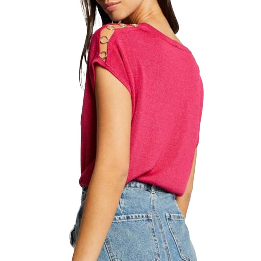 Morgan T-Shirt Rose Femme Morgan MRING
