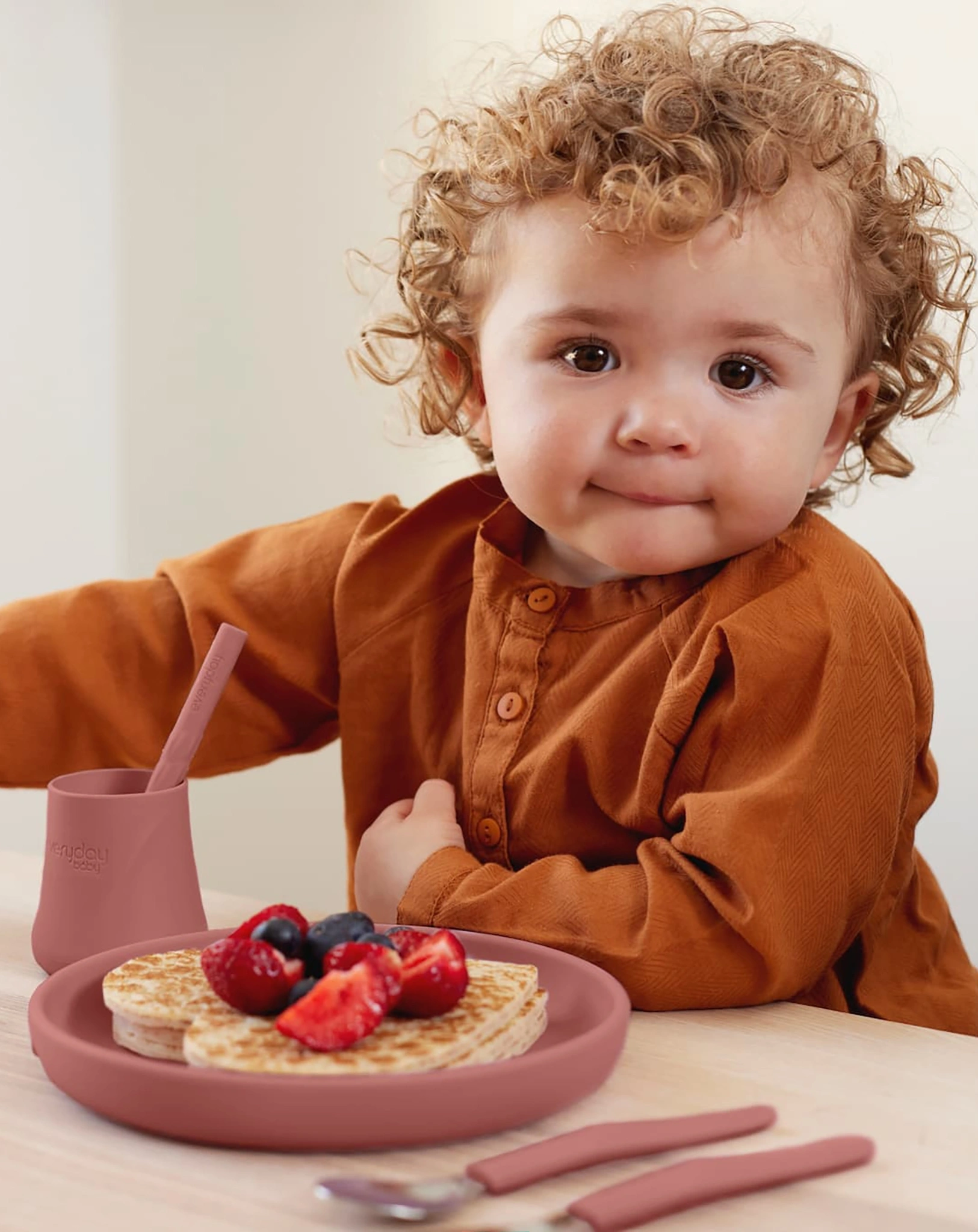 Silikon-Becher EVERYDAY BABY - DRINK & LEARN 2er Set in rot