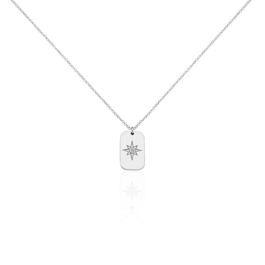 Collier Laig Argent Blanc Oxyde De Zirconium