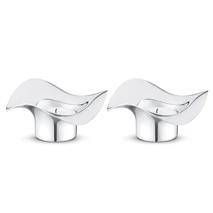 Georg Jensen - Cobra Teelichthalter, gold (2er-Set)
