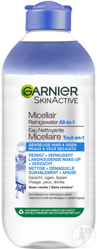 Garnier Skinactive Eau Micellaire Nettoyante Tout-En-1 Peaux Et Yeux Délicats Flacon 400ml
