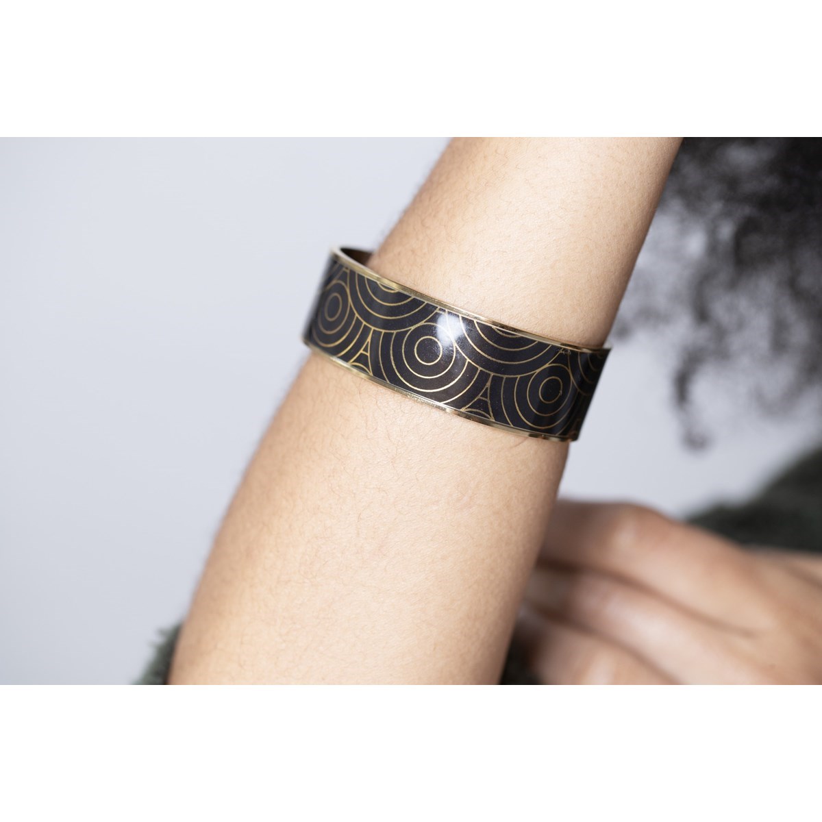 Bracelet en Acier 316L et laque - jaune brillant