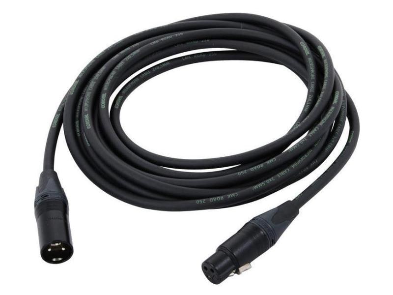 Cordial XLR-Kabel XLRm-XLRf 5 m, Schwarz Audiokabel, XLR-male auf XLR-female,schwarz