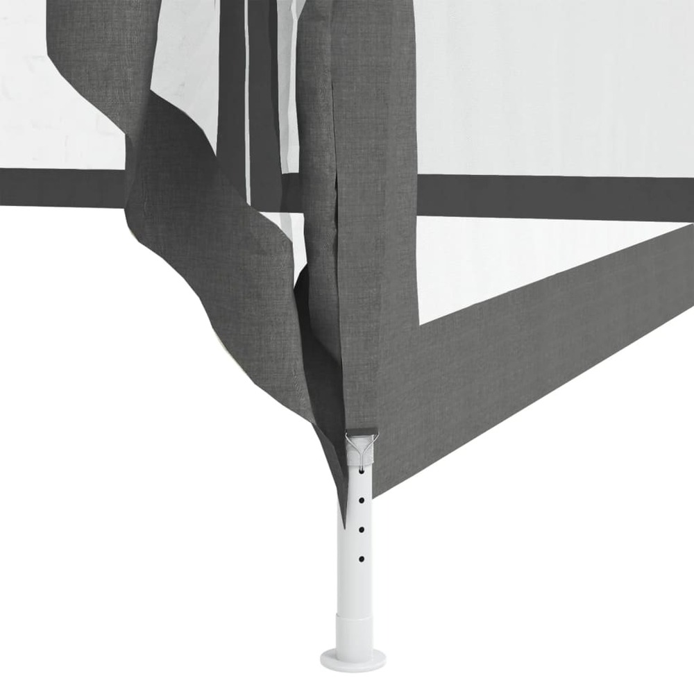 Belvédère à double toit anthracite 3x3x2,68 m tissu