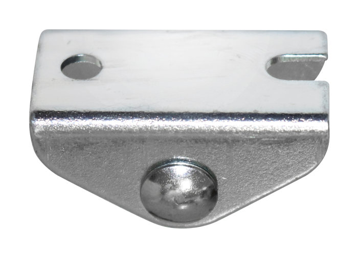 Møbelhjul buk fast sort 15 mm