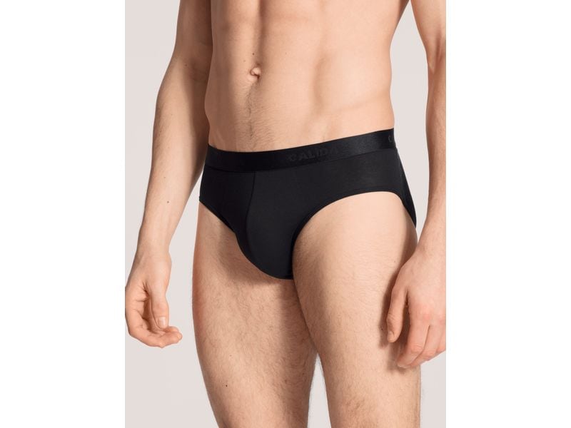 Calida Unterhosen Natural Benefit 3er Pack Dark Schwarz, S Herren Slip
