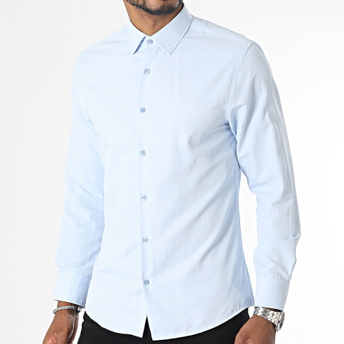 Chemise Manches Longues Bleu Ciel