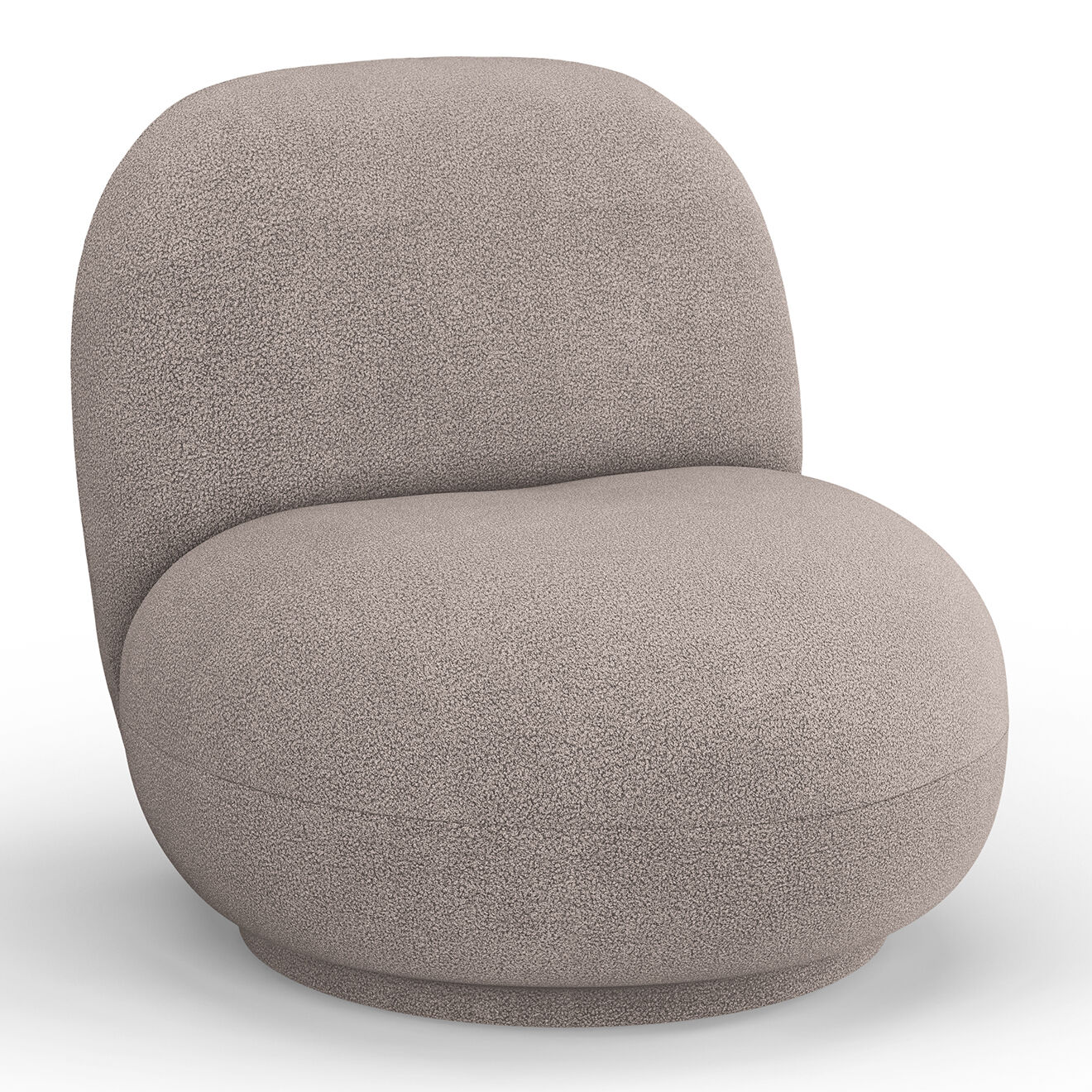 Micadoni Fauteuil Pivotant Chuck marron clair - 80x73x78 cm
