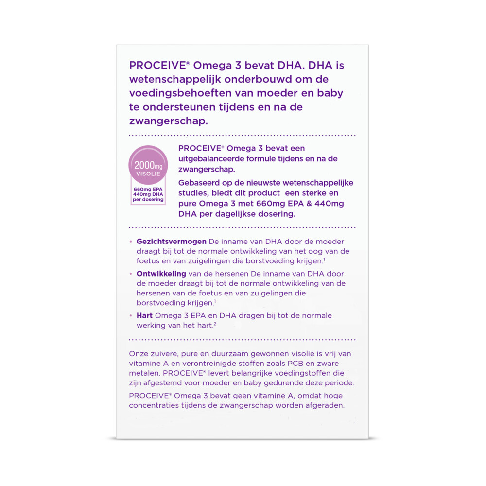 Proceive Kinderwens & Zwangerschap Omega 3 60 Capsules