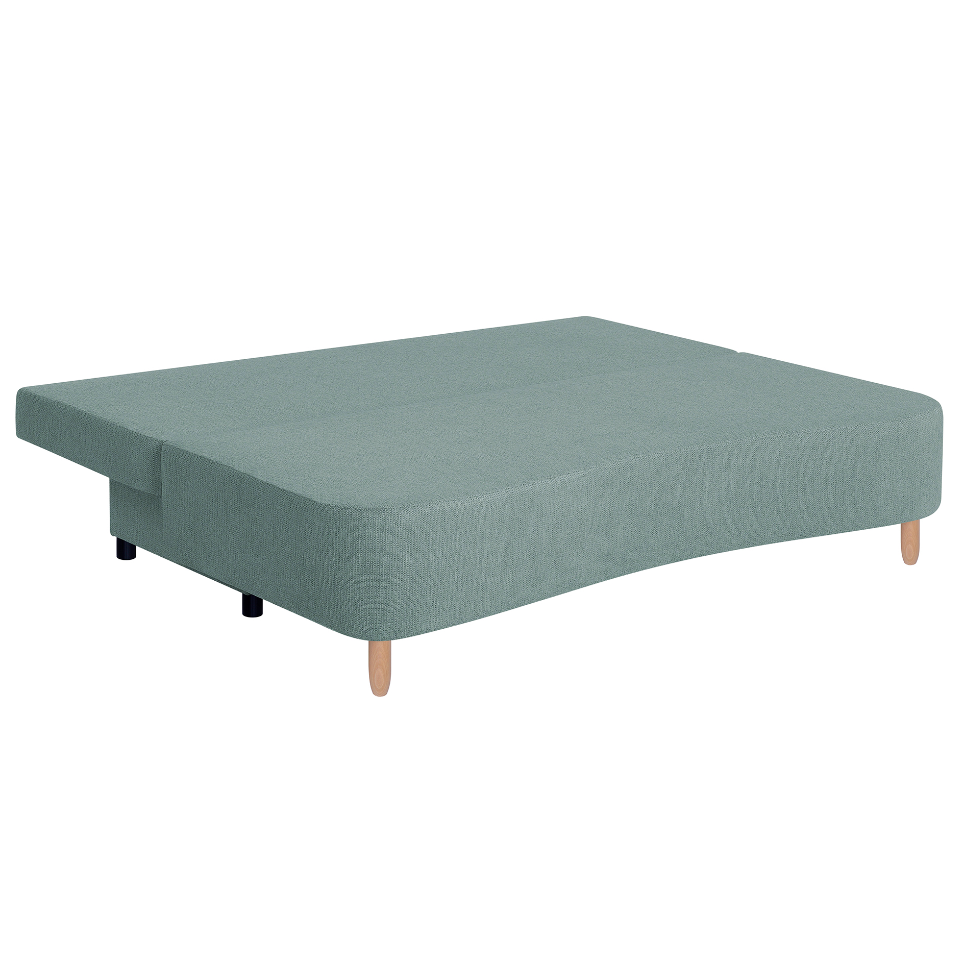 Schlafsofa - eisblau - Federkern - Staukasten