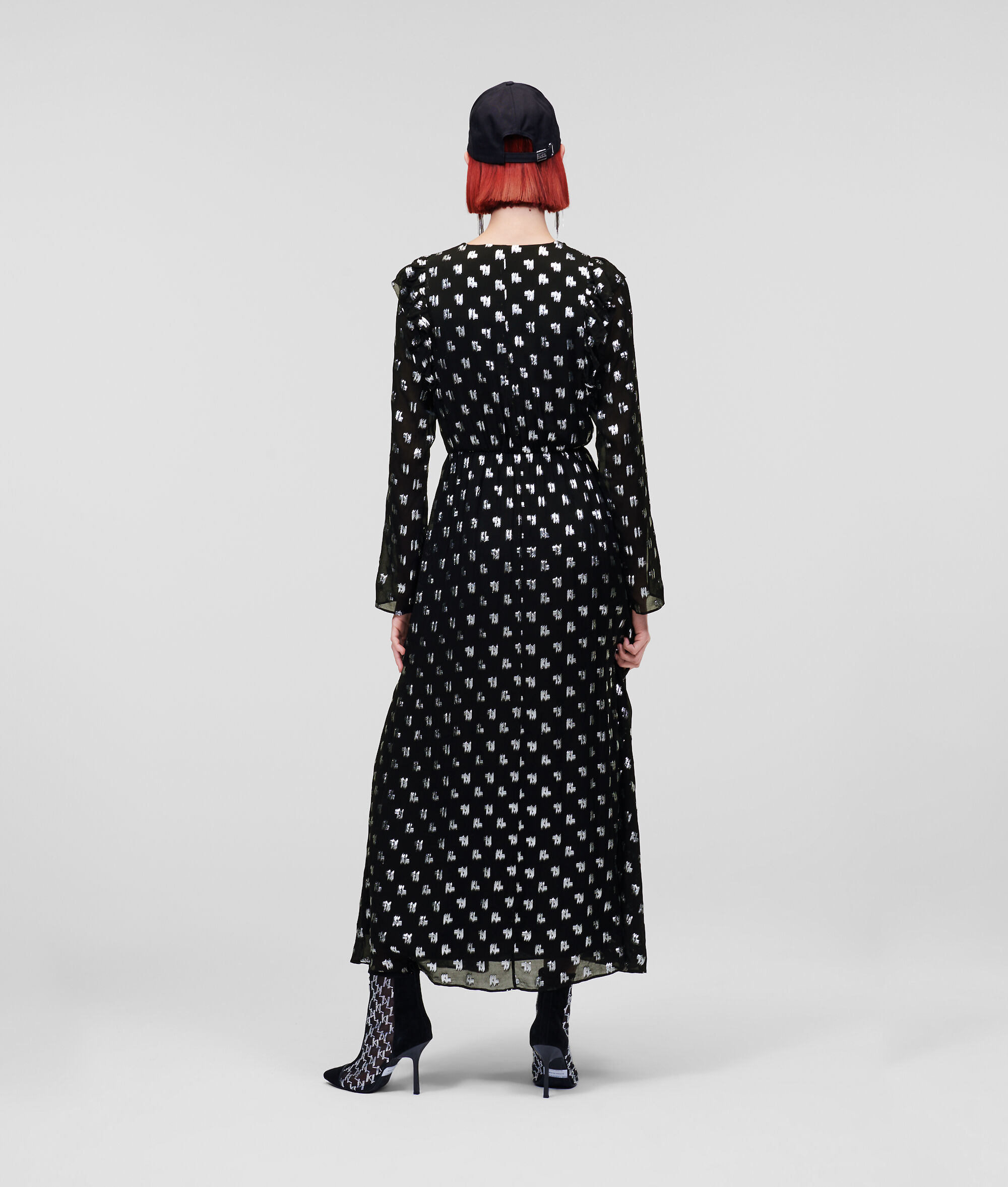 ROBE KL MONOGRAM MÉTALLISÉE