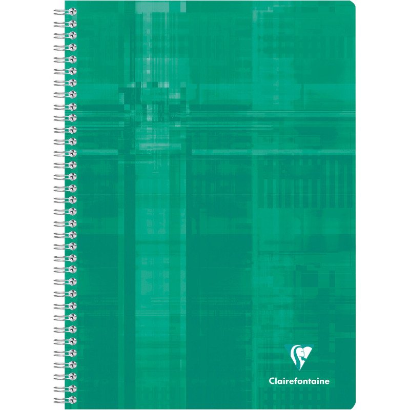 Cahier spirale Clairefontaine Metric A4 21 x 29,7 cm petits carreaux 180 pages