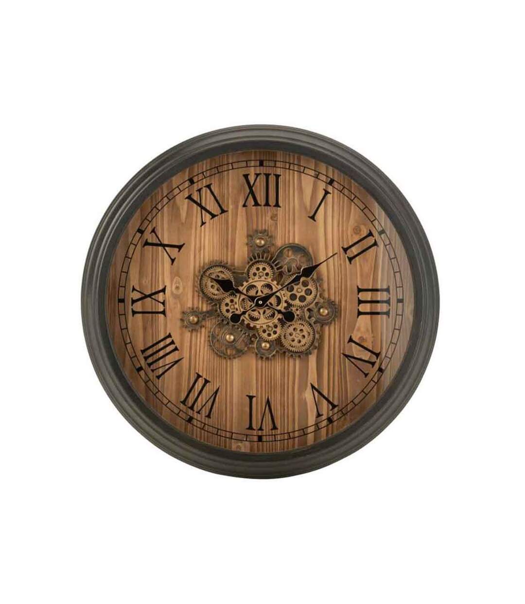 Paris Prix - Horloge Murale Design engrenage 82cm Noir