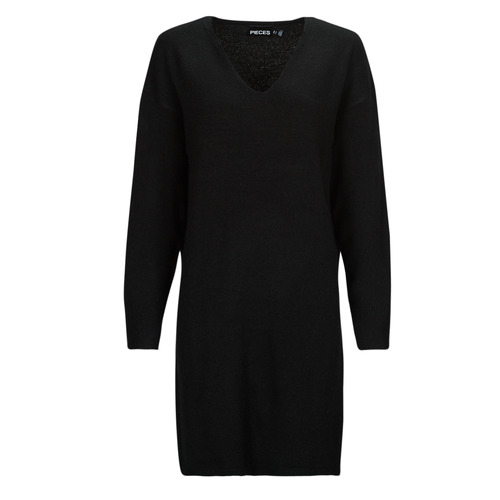 Pieces - PCJULIANA LS V-NECK KNIT DRESS NOOS BC - Noir