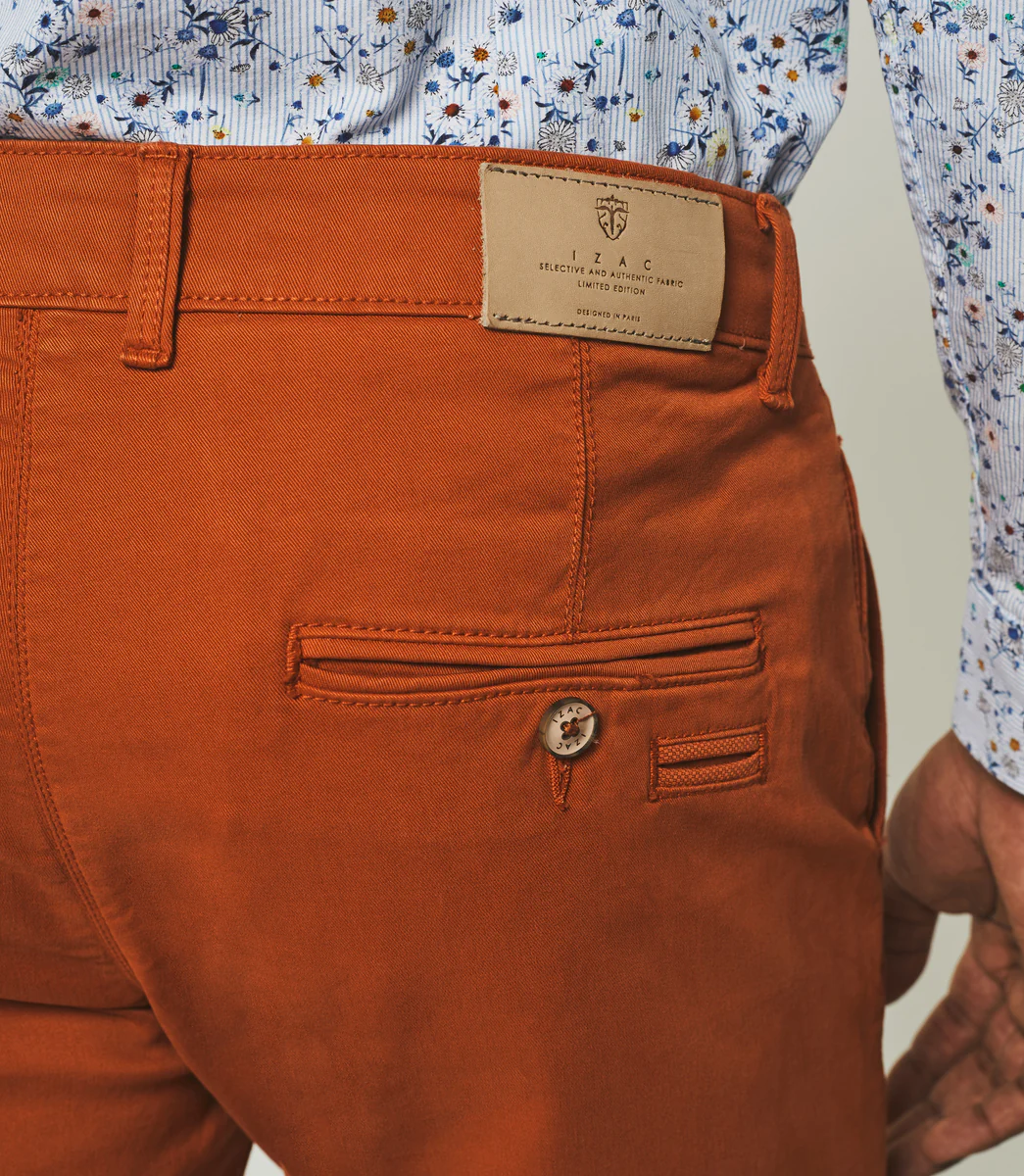 Pantalon casual slim orange 