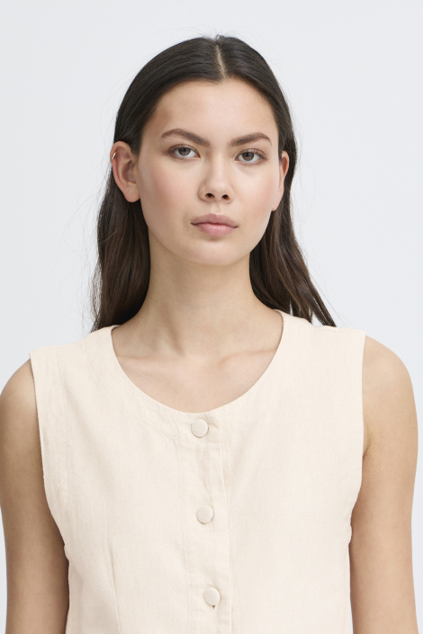 Ichi ecru dames gilet