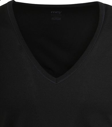 Mey Dry Cotton V-hals T-shirt Zwart 46038 kopen