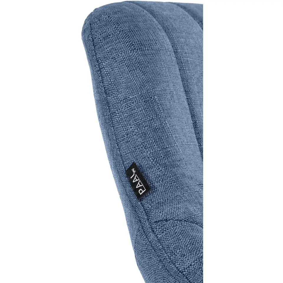 CLP Barkruk Milet zwart Frame - Stof - blauw