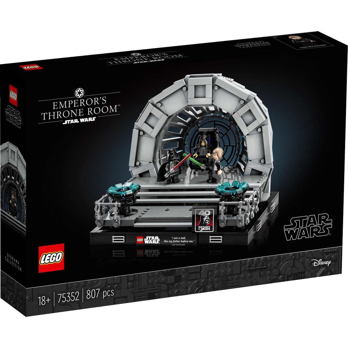 Diorama de la salle du trône de l'empereur Lego Star Wars 75352