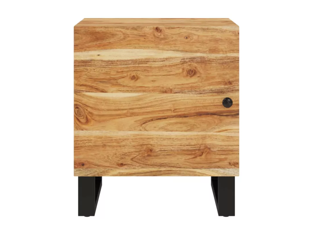 Tables de chevet 2 pièces 40x33x46 cm Bois d'acacia massif